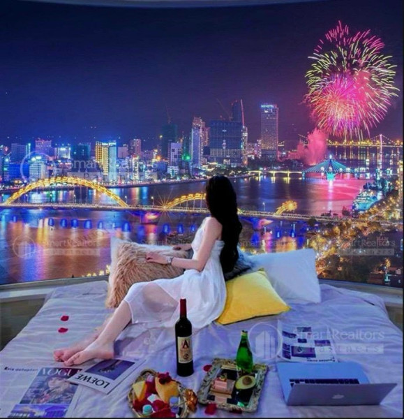 Vốn có 875tr sở hữu căn hộ 2 phòng ngủ tầng 15, ngắm cầu Rồng phun lửa chỉ 200m