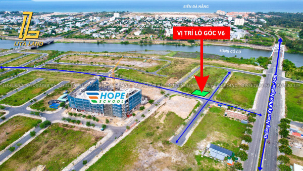 Bán Lô góc ngã tư vị trí kinh doanh đắc địa Khu V6 FPT City Đà Nẵng sát sông