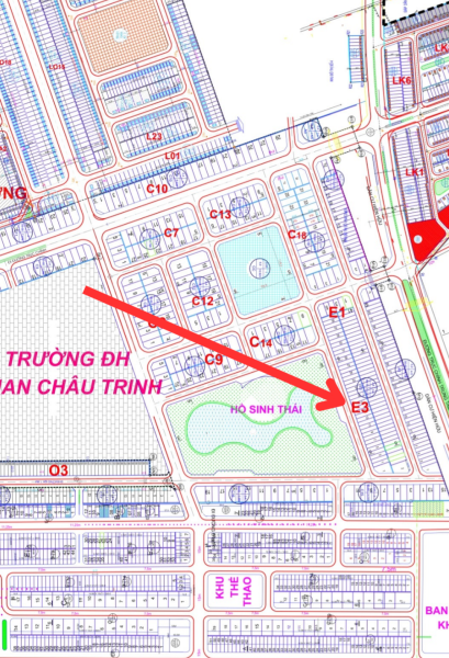 Bán đất Khu Đô Thị Số 3, Block E3 View Hồ Sinh Thái