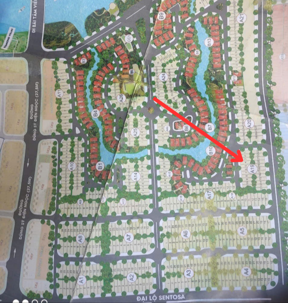 Bán Đất Sentosa Riverside , Block A19.02 Giá 2.35