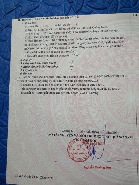 ĐẤT ĐẸP – GIÁ ĐẦU TƯ  –CẦN BÁN LÔ ĐẤT Tại Đường 605, Xã Điện Hồng, Thị xã Điện Bàn, Quảng Nam