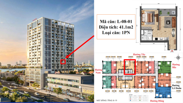 1PN/41M2 GIÁ 3.788 TỶ TẠI 09 LÊ DUẨN CÁCH SÔNG HÀN 200M - SUN SOLAR