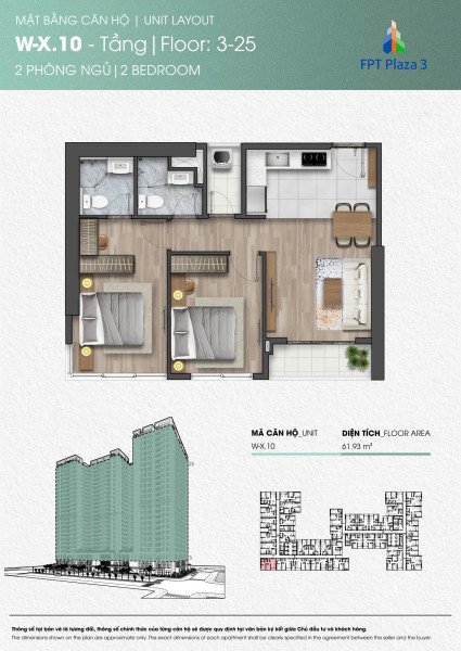 CĂN HỘ 2PN+ 1 TẠI PLAZA 3 ĐÀ NẴNG – VIEW QUẢNG TRƯỜNG - KHÔNG GIAN SỐNG LỸ TƯỞNG