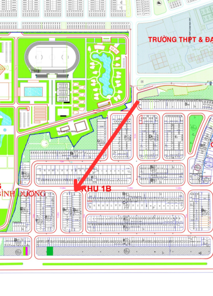 Bán lô Gốc khu đô thị 1B,  Diện Tích 190m  Giá 9.8 tỷ