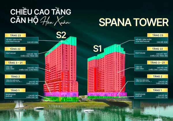 CĂN 2PN GIÁ 3.913 TỶ CÁCH SÂN BAY ĐÀ NẴNG 5KM – SPANA TOWER