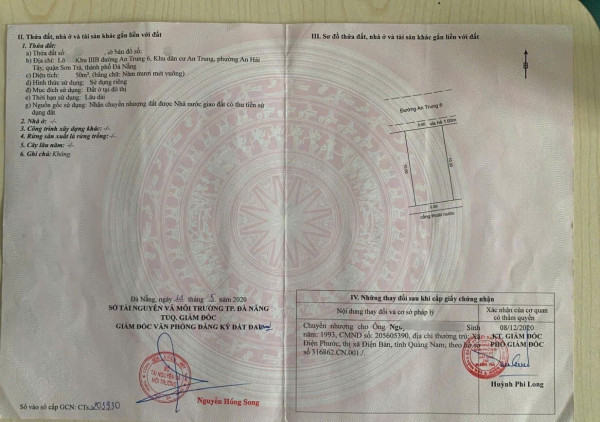 Chính chủ bán nhà c4 cũ mặt tiền đường 3m75 An Trung 6 , Phường An Hải , T. Đà Nẵng ⭐⭐⭐