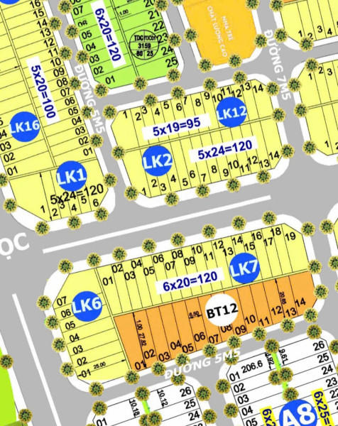 Bán đất Green City , Diện Tích 120m   Trục 27m