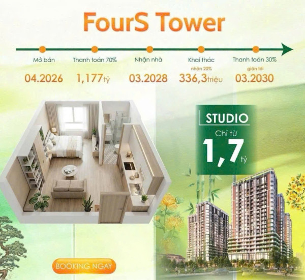 FOURS TOWER  CĂN HỘ VEN BIỂN | DÒNG TIỀN KHAI THÁC NGAY TỪ SUN GROUP