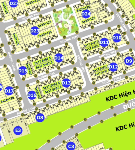 Bán 87m đất khu 7B ,  Block D14  giá rẻ