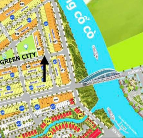 Bán lô Gốc 3 mặt tiền Green City ,  dt 167m giá 6.3 tỷ
