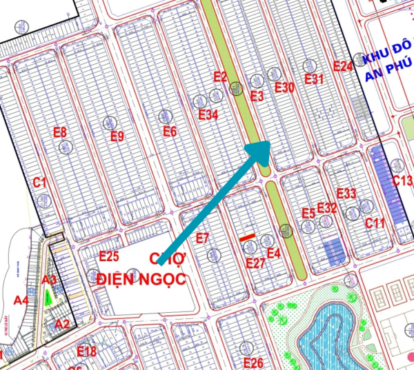 Bán đất khu số 9 , Đường 40m  block E3