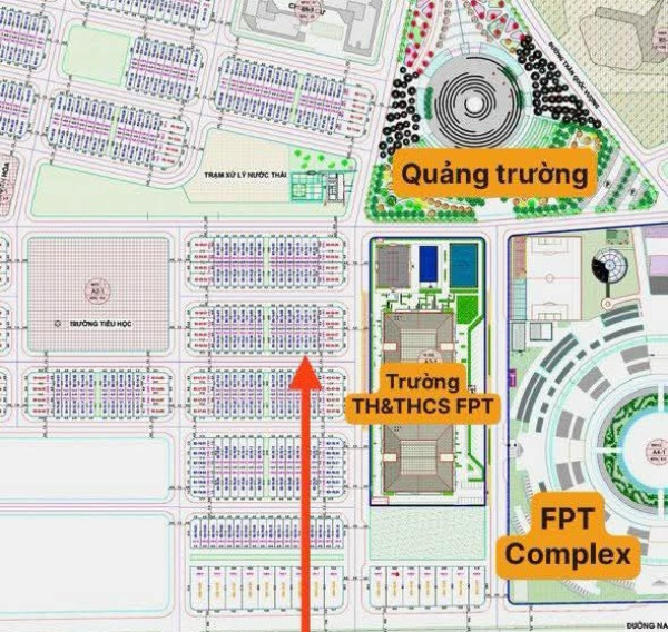 Bán đất FPT Khu Mới , Cổng Trường THPT Fpt, Đường 7; Diện...