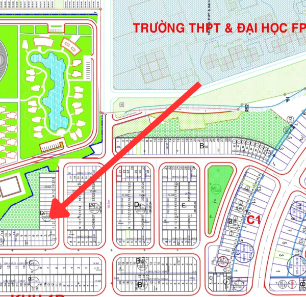 Đất khu 1B ,  Diện Tích 144m, đường 7.5, Block D4