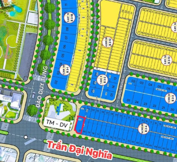 Cho Thuê Lô Góc Mặt Tiền Đường Trần Đại Nghĩa - 280m2 - Gần Chợ Non Nước