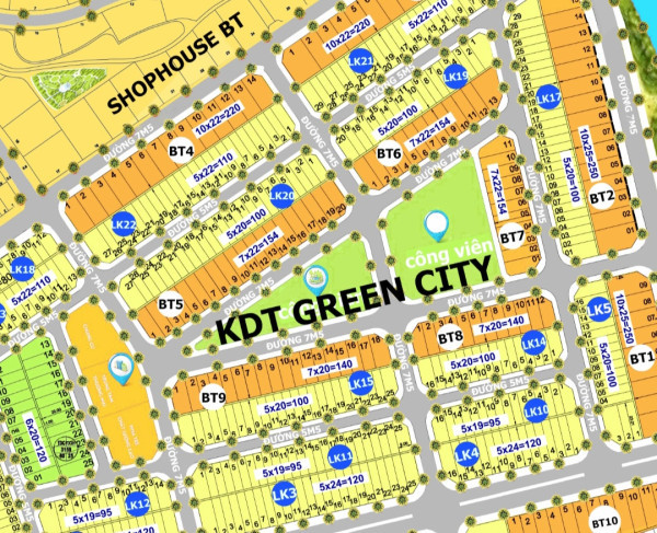 Đất Khu Green City Trục 27m. đường Dũng Sĩ