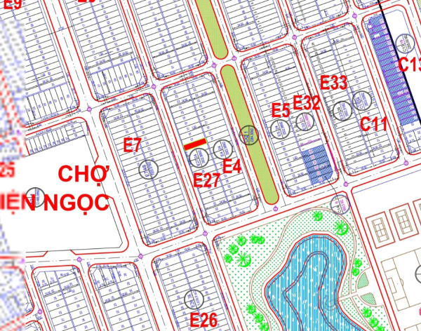 Bán 122m Đất Khu Số 9 ,  Đường 7 Block E32