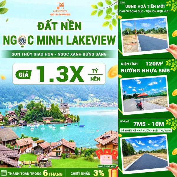 ĐẤT NỀN NGỌC MINH LAKEVIEW – SƠN THUỶ GIAO HOÀ, NGỌC XANH BỪNG...
