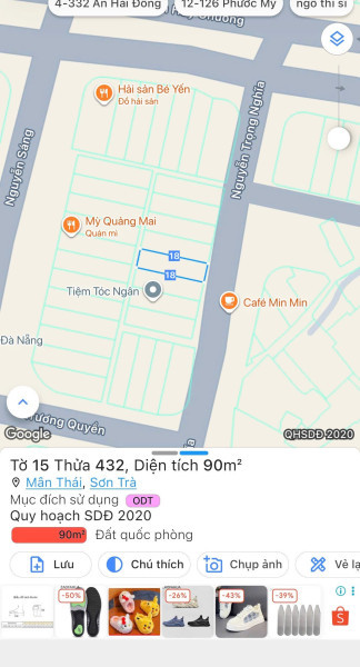 BÁN ĐẤT TẶNG NHÀ MÊ LỬNG ĐƯỜNG NGUYỄN TRỌNG NGHĨA  - SƠN TRÀ