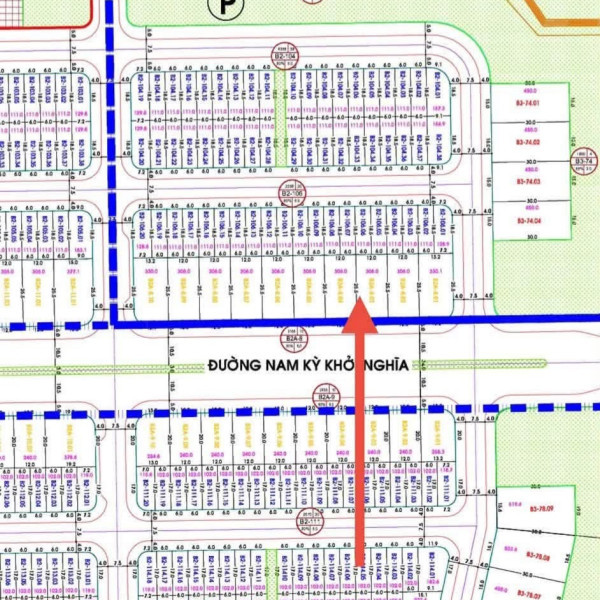 Bán Đất FPT Trục Nam Kỳ , Diện Tích 306m , Giá 78 tr