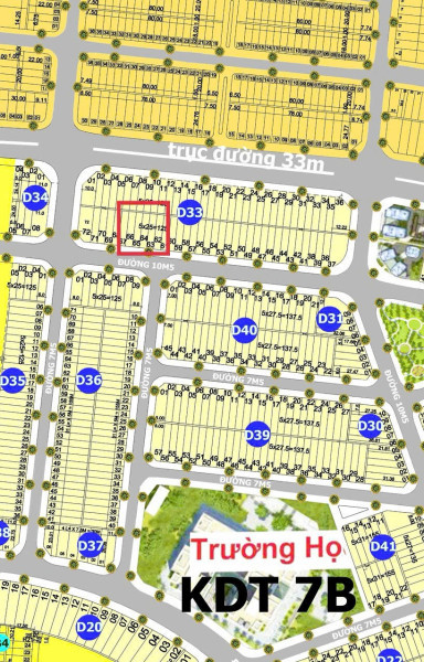 Bán đất 7B Đường 10 Block D33 giá sụp hầm