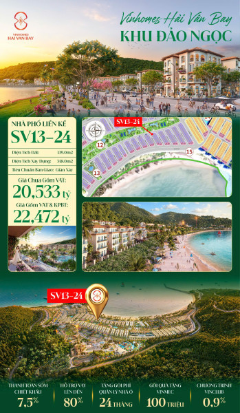 Vinhomes Hải Vân Bay Đà Nẵng: CK 21.4%. Giá Từ 5,2 Tỷ, Vay 80%, thuê lại 21%/3 năm, Sở hữu lâu dài